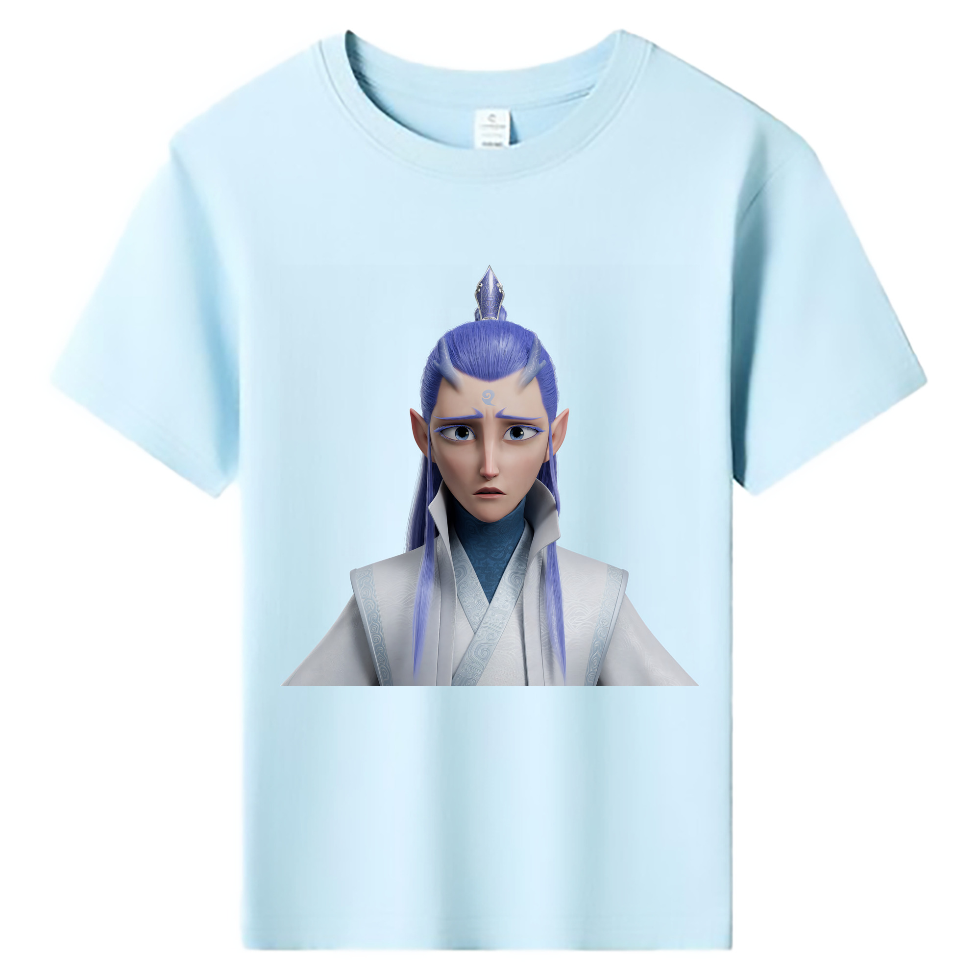 （画像用） Ne Zha 2 ナタ 魔童の大暴れ 綿100％キッズTシャツ（フロントプリント）